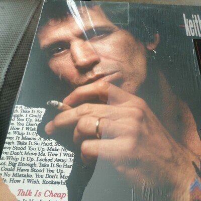 Keith Richards Talk is cheap lp sealed sellophane rip light edgewear to sleeve