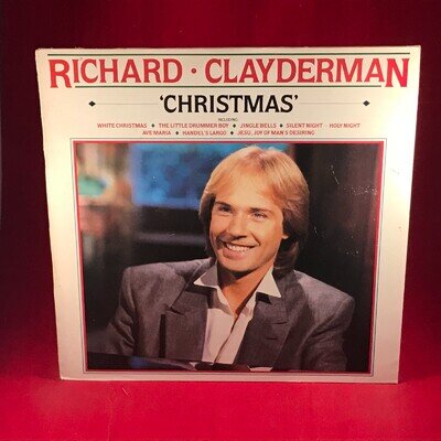 RICHARD CLAYDERMAN Christmas 1984 UK Vinyl LP Ave Maria white Jingle Bells ~