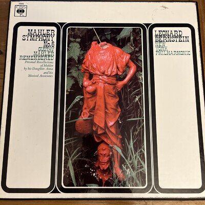 Leonard Bernstein Mahler Symphony No 6 2LP CBS BRG77215 EX/EX 1967 2 LPs boxe...