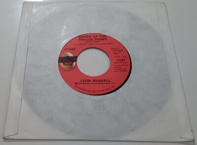 LEON RUSSELL - QUEEN OF THE ROLLER DERBY VINYL 45. PLAYS EXCELLENT. USA ISSUE.