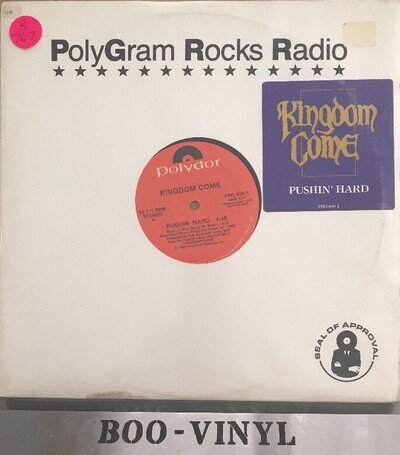Kingdom come, Promo' 12” Pushin Hard Ex+ Rare Record