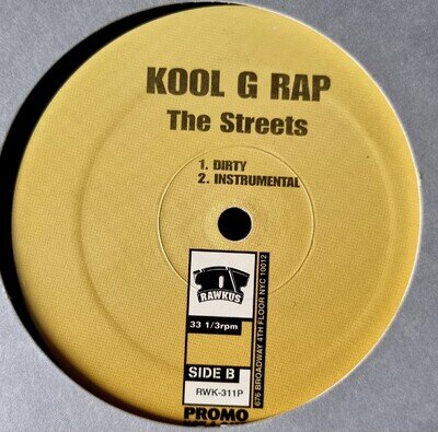 Kool G Rap – The Streets (Prod by Buckwild) Rawkus Records 2001 Import 12"