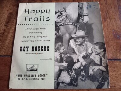 Roy Rogers - Happy Trails - UK HMV 7EG 8182 Vinyl 7" E.P. Single Record