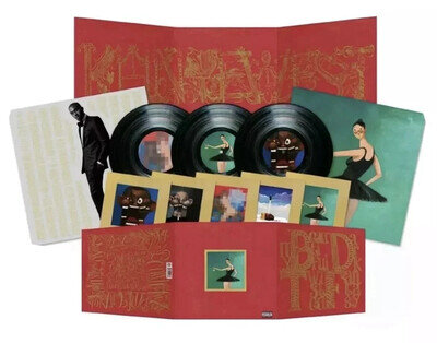 KANYE WEST " MY BEAUTIFUL DARK TWISTED FANTASY " SEALED EURO 3 X LP SET W/POSTER