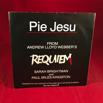 SARAH BRIGHTMAN & PAUL MILES-KINGSTON Pie Jesu 1985 UK 7" Vinyl single 45 record