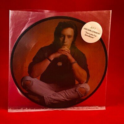 JULIAN LENNON Too Late For Goodbyes 1984 UK 7" Vinyl PICTURE DISC Single EXCELLE