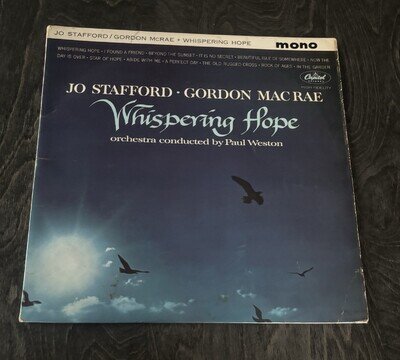 Jo Stafford - Whispering Hope - Capitol - T 1696 - 1962 - Very Good