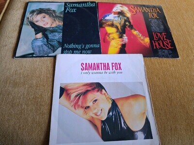Samantha Fox 7" Vinyl Singles Records Nothing's Gonna Stop Me Now, Love House