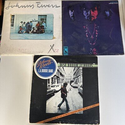 JOHNNY RIVERS Vinyl LPS: Realization 1968, LA Reggae 1972 Last Boogie in Paris