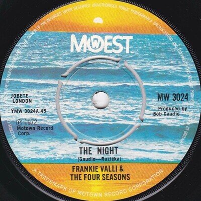 The Four Seasons - The Night (7") (Very Good Plus (VG+)) - 3920778325