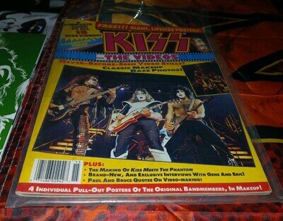 KISS MAGAZINE 1980s With Giant Poster- loose + 3 MORE GOOD READS(Kiss Comics)