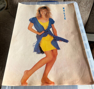 Vintage Kylie Minogue poster 3 - late 1980's unused - very good condition