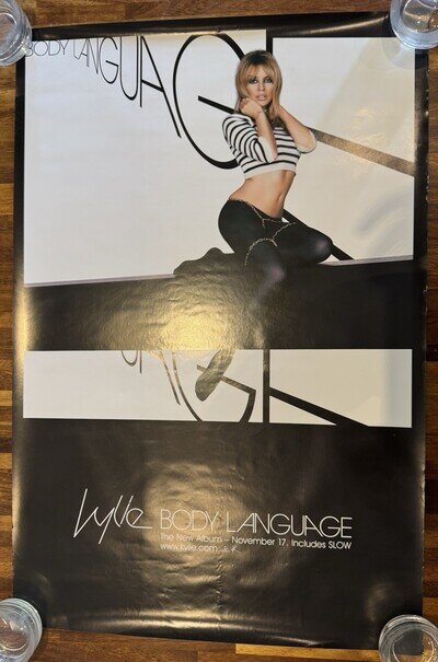 Kylie Minogue Body Language Original Record Company Promo Poster RARE NM