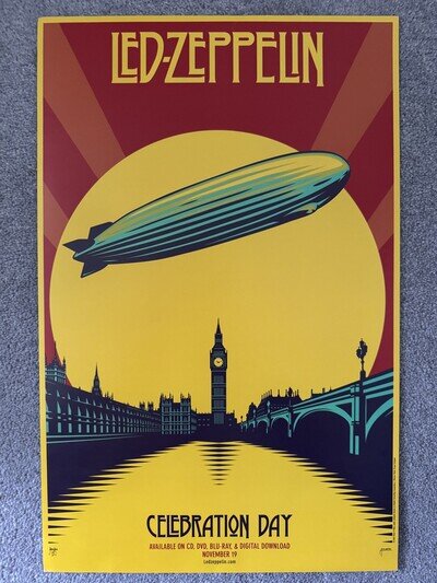 Led Zeppelin Celebration Day official 1 sided promo mini poster 2012
