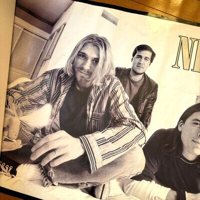 Nirvana Vintage 90s Promo Poster Original Rare Kurt Cobain Dave Grohl Japan