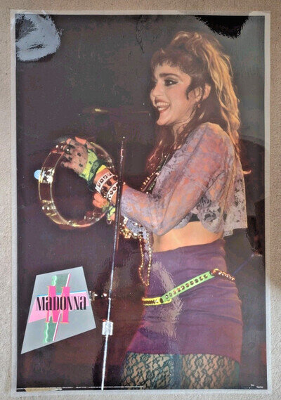 Madonna Virgin Tour Poster LAMINATED Verkerke Boy Toy 1985-1986 VERY RARE