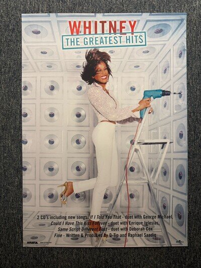 RARE ORIG UNUSED 70x48cm BILLBOARD/RECORD STORE POSTER - WHITNEY HOUSTON (2000)