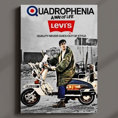 Quadrophenia Levi Advert Lambretta Print Poster MULTI-PRINT Three FRAMED Options