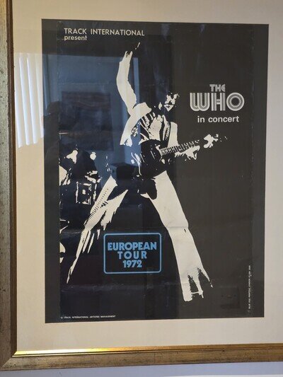 Ultra Rare - Original 1972 TOUR Poster THE WHO