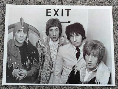 THE WHO - Black&White Mini-Poster / Picture - Keith Moon, Pete Townshend - RARE!
