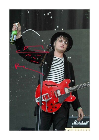 Pete Dochety 3 Babyshambles A4 repro autograph poster with choice of frame