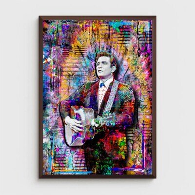 JOHNNY CASH 24x36in Poster Johnny Cash Tribute Print Free Shipping US