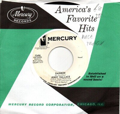 Jerry Wallace:Rainbow/Time:US Mercury:DJ:1965