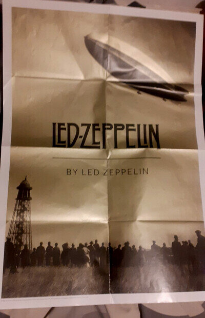 LED Zeppelin by Led Zeppelin 2018 Book poster 700 x 500 Folded Writing on back