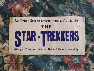 THE STAR-TREKKERS - PUBLICITY FLYER - 1960s - DEVON BAND