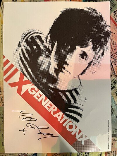GENERATION X - SIGNED GIG merch POSTER MARK LAFF XGENERATIONX BAND