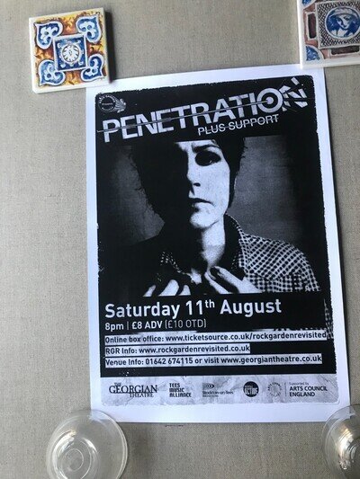 'Penetration', poster promoting the Punk band’s reunion concert 11 Aug 2012