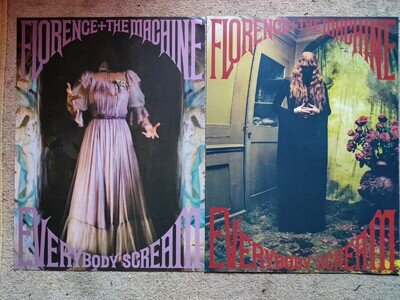 Florence & The Machine 'Everybody Scream' 46 x 61cm awesome 2-sided promo poster