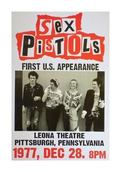 Sex Pistols Concert Poster 1 A4 mounted picture poster Choice of frame