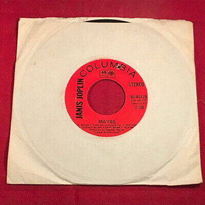 JANIS JOPLIN Maybe - 1969 USA 7" vinyl single original 45 Work Me, Lord