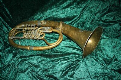 VINTAGE TENOR HORN ON RESTORERS, M&H