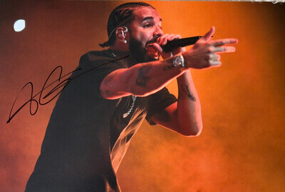 12x8 Photo Hand Signed by DRAKE - Aubrey Graham Music Star + Verified COA OVO