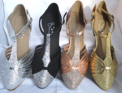 Ladies Black, Silver, Gold, Tan Ballroom, Latin, Salsa Dance Shoes - Sizes 3-8.5