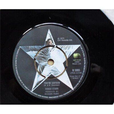 RINGO STARR YOURE SIXTEEN 7" 1973 PICTURE LABEL WITH DEVIL WOMAN UK