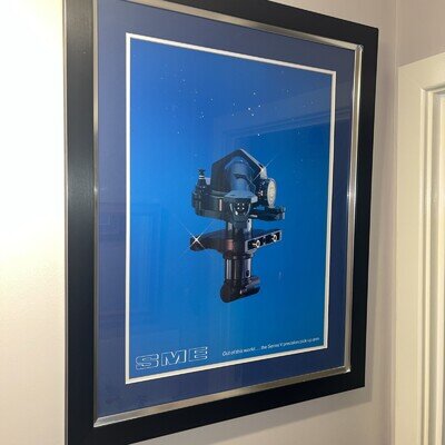 Rare SME V Series Tone Arm Large Framed Mounted Advertisement Print 32’’ x 26’’