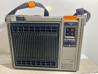 Serviced GE 8 Track Tape Player "Blaster" Portable (See Video In Use)