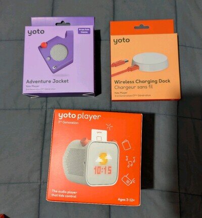 Yoto Player 3rd Generation bundle + Charging Dock + Adventure Case