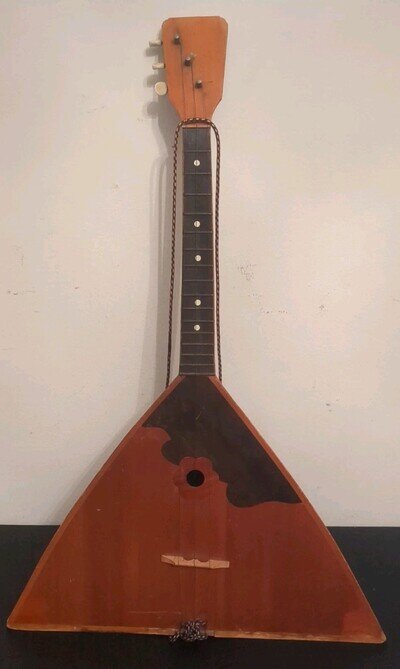 Balalaika Alto vintage original Soviet Era folk Instrument Leningrad Lunacharsko