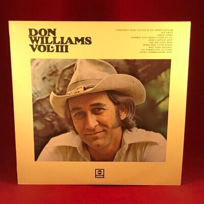 DON WILLIAMS Vol. III 1982 UK Vinyl LP Such A Lovely Lady record Volume 3 three