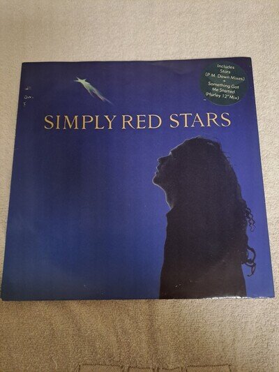 Simply Red - Stars 12" Vinyl Single TESTED EXCELLENT PLAYBACK