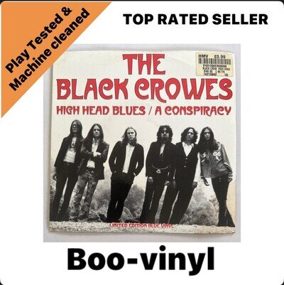 The Black Crowes-High head blues 7" P/S 1994 blue vinyl EX / VG+ Condition