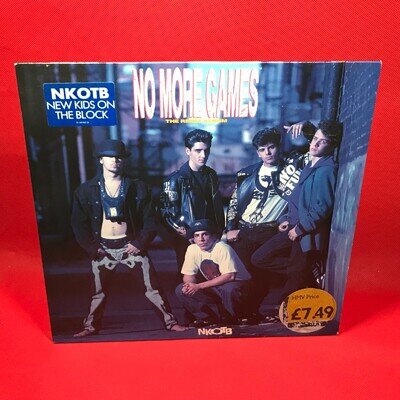 NEW KIDS ON THE BLOCK No More Games The Remix Album 1990 vinyl LP + INNER