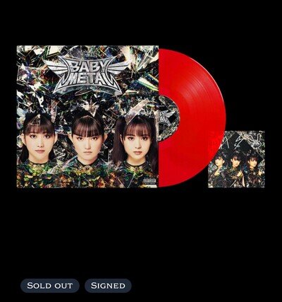 Babymetal ベビーメタ Metal Forth RED Edition Signed Art CARD Limited color Vinyl New