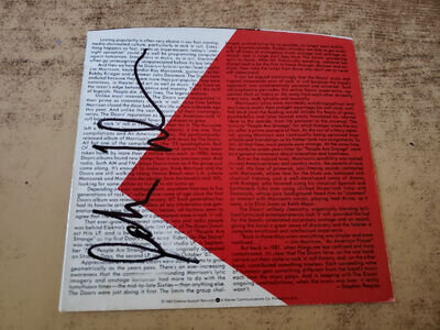 JOHN DENSMORE HAND SIGNED SLEEVE 1980s VG+ The Doors – People Are Strange 45