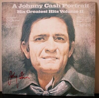 Johnny Cash ~ Signed Greatest Hits Volume II LP Autographed Album ~ JSA LOA