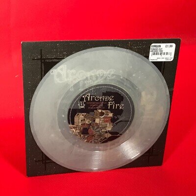 ARCADE FIRE Neighbourhood 3 Power Out 2005 UK 7" CLEAR vinyl single David Byrne